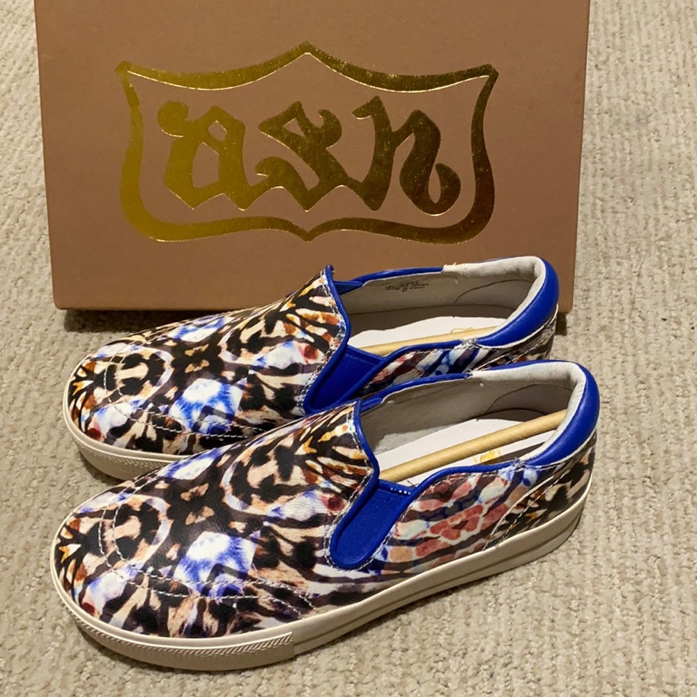 Authentic ASH leather upper slip on sneakers new in box